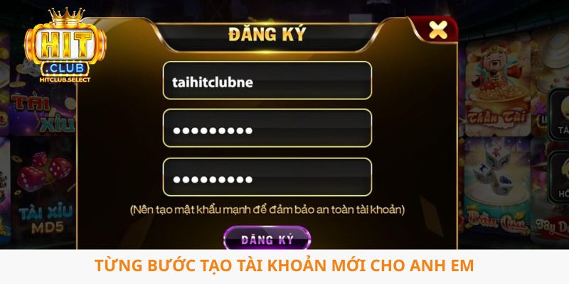 Hitclub 7 Từng bước tạo tài khoản mới cho anh em